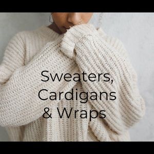 Cardigans, sweaters and wraps